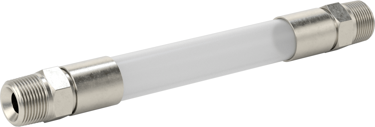 Kimyasallar için Kompakt Akış Göstergesi, 1 NPT Erkek, 12-1/4" Uçtan Uca Uzunluk