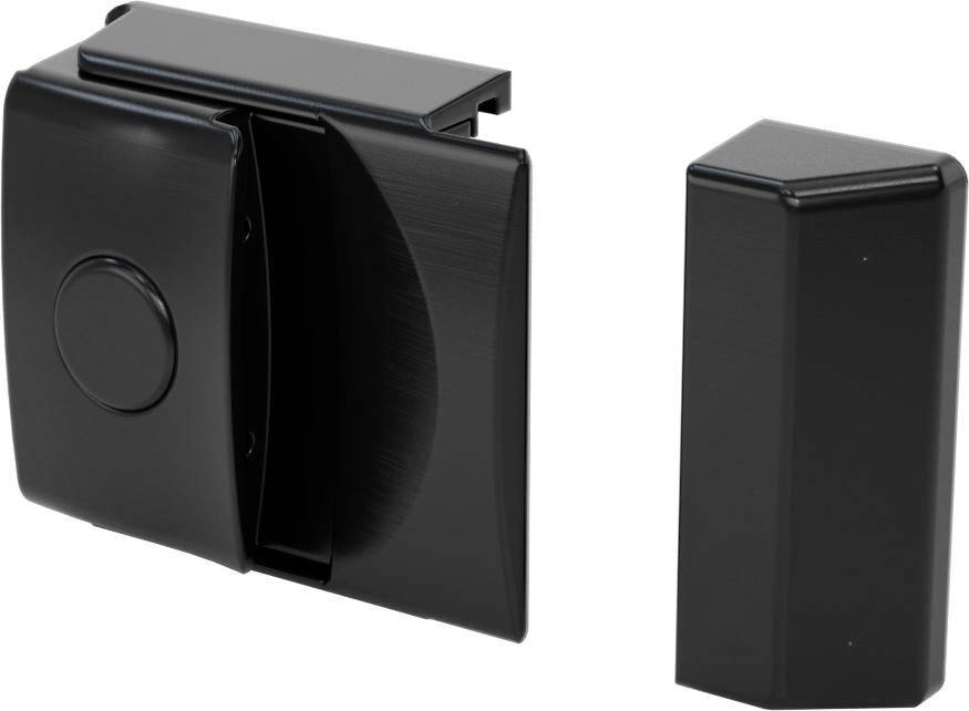 Kenar Çekme Kollu İtmeyle Kapanan Mandal, Siyah Boyalı Çinko