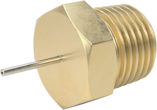 Pirinç Yüksek Basınçlı Dikenli Boru Adaptörü, Hava ve Su için, 1/32" Boru İç Çapı x 1/8 NPT Erkek