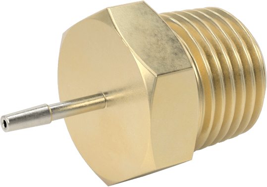 Pirinç Yüksek Basınçlı Dikenli Boru Adaptörü, Hava ve Su için, 0,040" iç çap x 1/8 NPT erkek bağlantı için