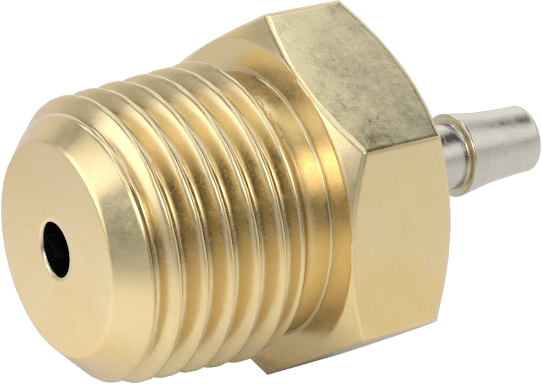 Pirinç Yüksek Basınçlı Dikenli Boru Adaptörü, Hava ve Su için, 3/32" Boru İç Çapı x 1/8 NPT Erkek için