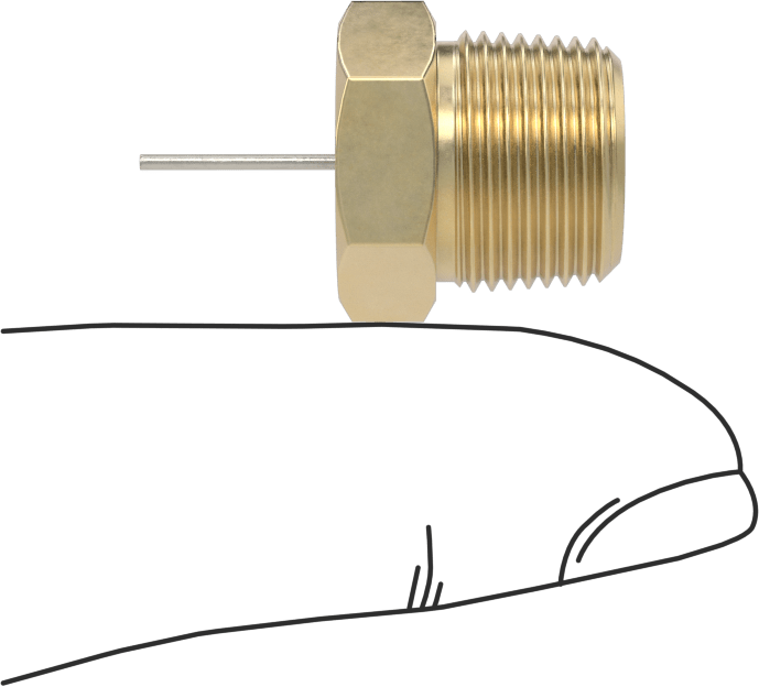 Pirinç Yüksek Basınçlı Dikenli Boru Adaptörü, Hava ve Su için, 1/32" Boru İç Çapı x 1/4 NPT Erkek için
