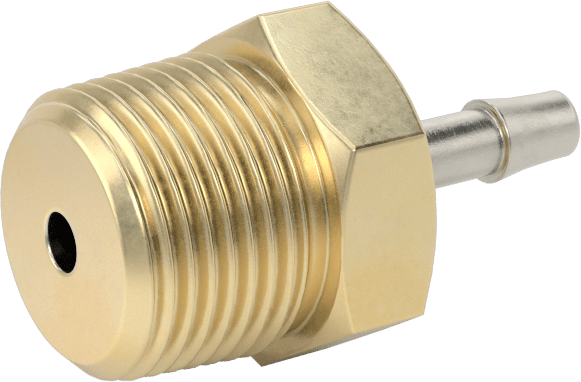 Pirinç Yüksek Basınçlı Dikenli Boru Adaptörü, Hava ve Su için, 1/8" Boru İç Çap x 1/4 NPT Erkek için