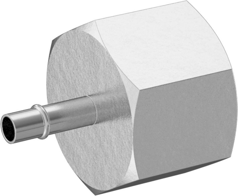 Pirinç Yüksek Basınçlı Dikenli Boru Adaptörü, Hava ve Su için, 1/8" Boru İç Çapı x 1/4 NPT Dişi