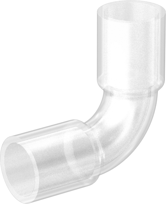 Plastik Boru için Soket Bağlantılı Fitting, Hava ve Su için, 1/2" Boru için 90 Derece Dirsek Konektörü