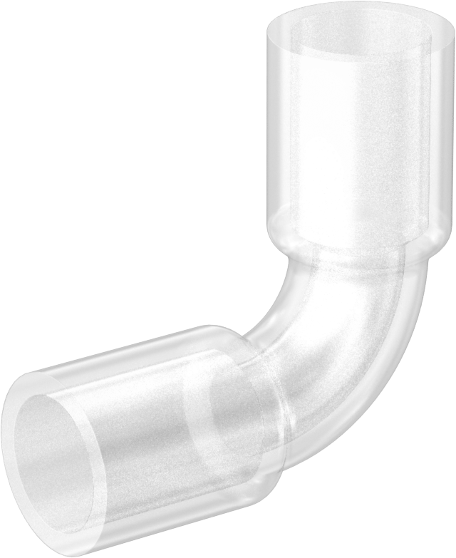 Plastik Boru için Soket Bağlantılı Fitting, Hava ve Su için, 3/4" Boru için 90 Derece Dirsek Konektörü