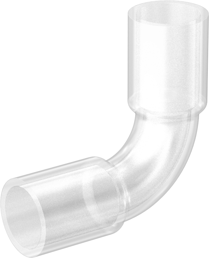 Plastik Boru için Soket Bağlantılı Fitting, Hava ve Su için, 1" Boru Dış Çapı için 90 Derece Dirsek Konektörü