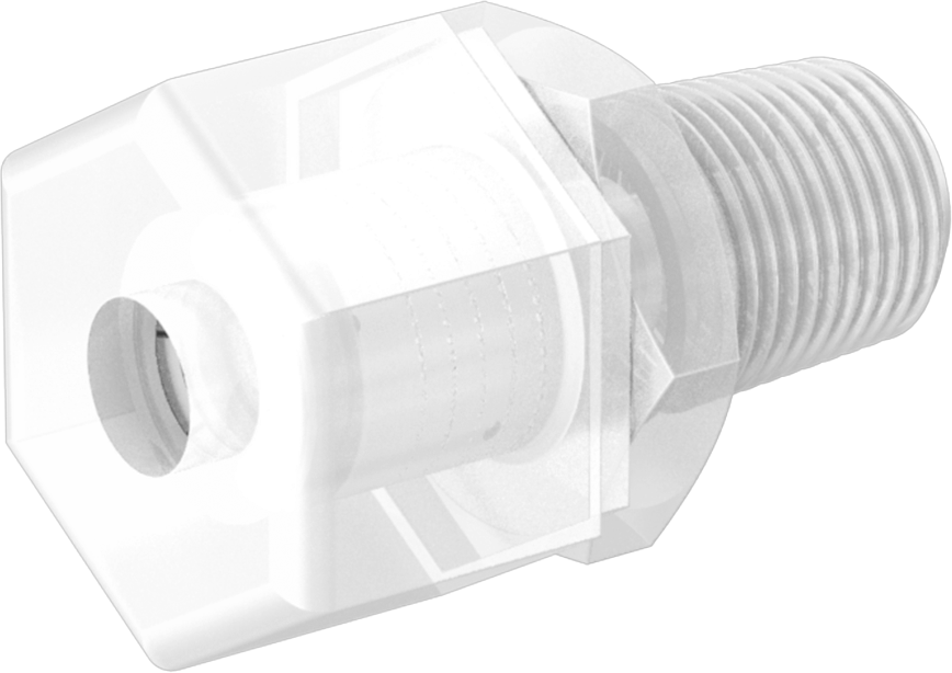 Yiyecek ve İçecek için Sıkıştırmalı Boru Bağlantı Parçası, Düz Adaptör, 1/4" Boru Dış Çapı x 1/8 NPTF Erkek için