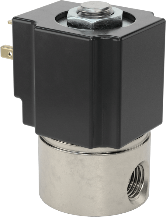 Yiyecek ve İçecek için Solenoid Valf, DIN Bağlantısı, 24V DC, 1/4 NPT Dişi, 400 PSI