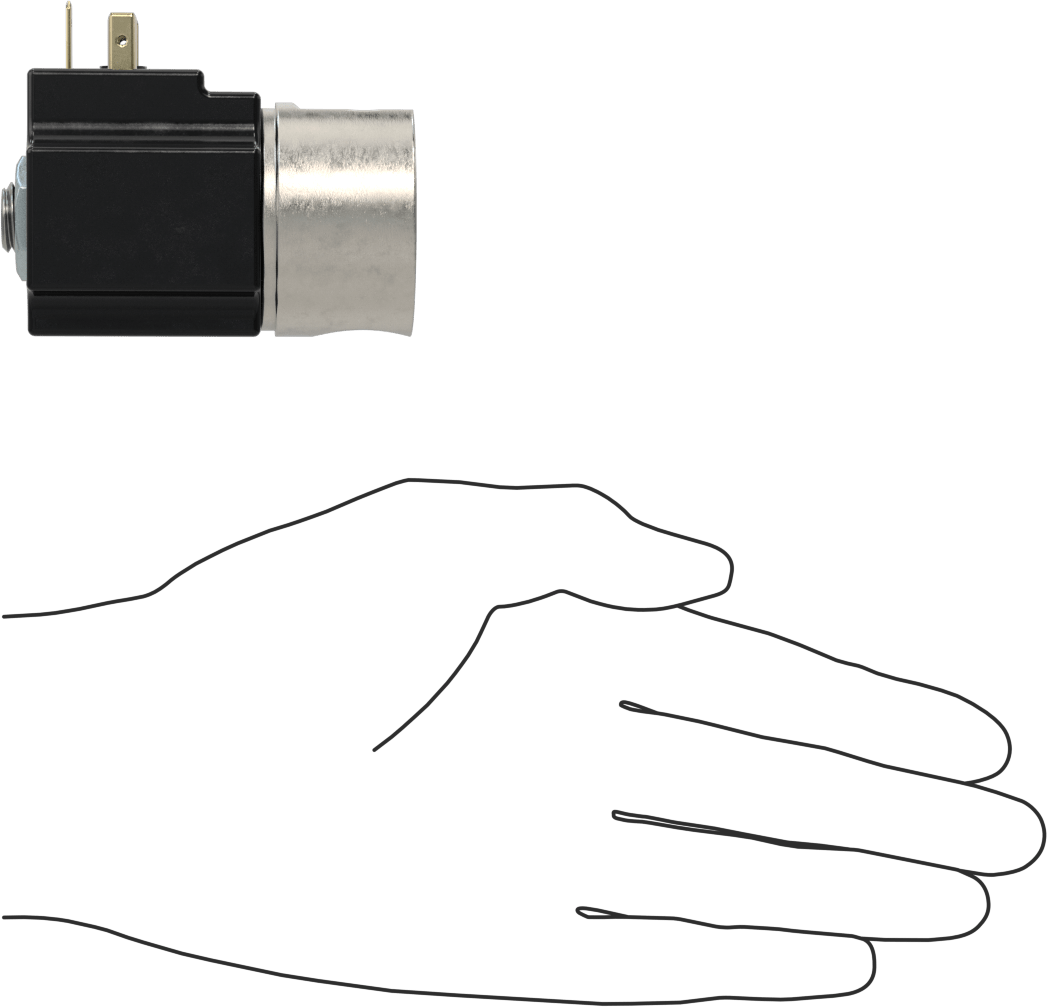Yiyecek ve İçecek için Solenoid Valf, DIN Bağlantısı, 12V DC, 1/4 NPT Dişi, 400 PSI