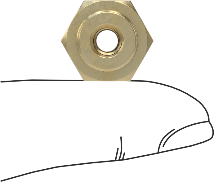 Yüksek Basınçlı Pirinç Boru Bağlantı Elemanı, Duvar Geçişli Düz Konektör, M5 x 0,8 mm Dişi