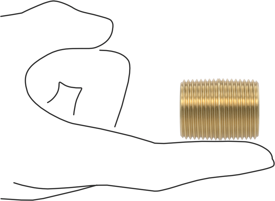 Yüksek Basınçlı Pirinç Boru Bağlantı Elemanı, Tam Dişli Nipple, 3/4 Boru Boyutu
