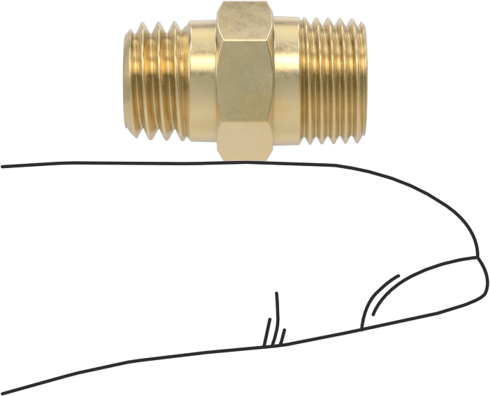 Yüksek Basınçlı Pirinç Boru Bağlantı Elemanı, Düz Adaptör, 1/8 BSPT Erkek x 1/8 NPT Erkek