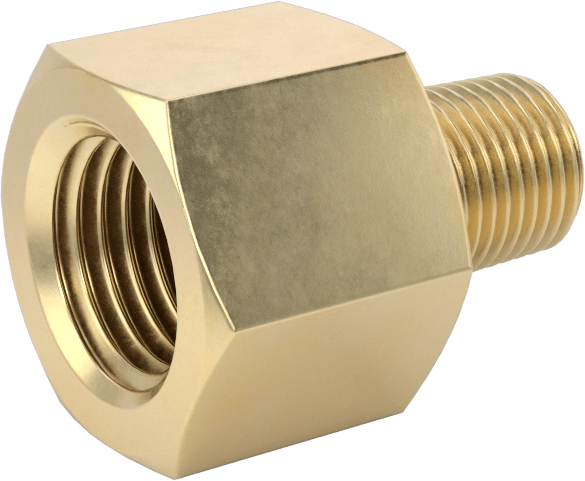 Yüksek Basınçlı Pirinç Boru Bağlantı Elemanı, Sızdırmazlık Maddeli, Redüksiyon Adaptörü, 1/4 Dişi x 1/8 Erkek NPT