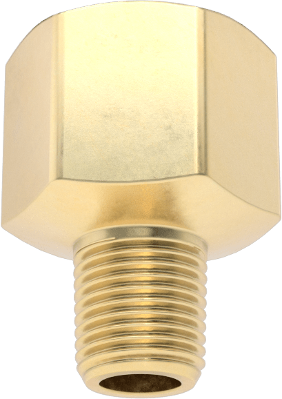 Yüksek Basınçlı Pirinç Boru Bağlantı Elemanı, Redüksiyon Adaptörü, 1/4 NPT Dişi x 1/8 NPT Erkek