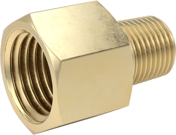 Yüksek Basınçlı Pirinç Boru Bağlantı Elemanı, Redüksiyon Adaptörü, 1/4 NPT Dişi x 1/8 NPT Erkek