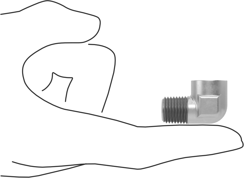 Yüksek Basınçlı Pirinç Boru Bağlantı Elemanı, Sızdırmazlık Maddeli, 90 Derece Dirsek Adaptörü, 1/4 NPT Dişi x Erkek
