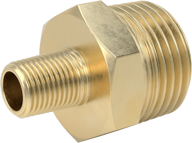 Yüksek Basınçlı Pirinç Boru Bağlantı Elemanı, Düz Redüktör, 1/2 x 1/8 NPT Erkek