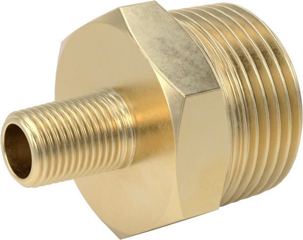 Yüksek Basınçlı Pirinç Boru Bağlantı Elemanı, Düz Redüktör, 3/4 x 1/8 NPT Erkek