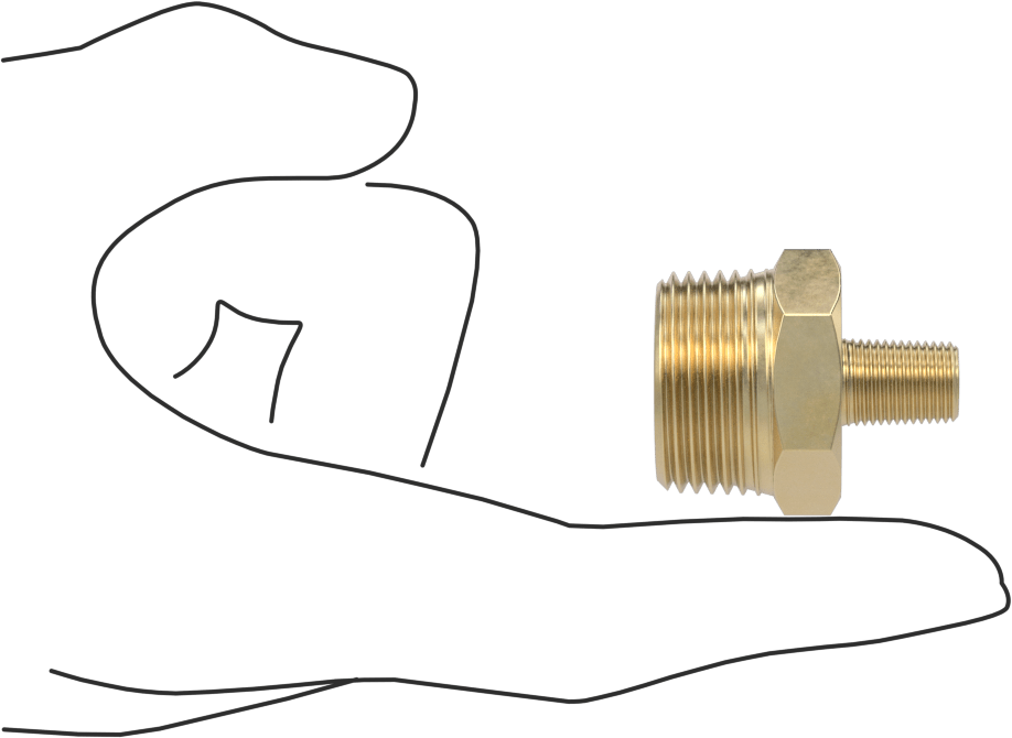 Yüksek Basınçlı Pirinç Boru Bağlantı Elemanı, Düz Redüktör, 3/4 x 1/8 NPT Erkek