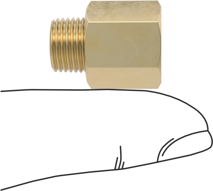 Yüksek Basınçlı Pirinç Boru Bağlantı Elemanı, Düz Adaptör, 1/8 BSPP Dişi x 1/8 NPT Erkek