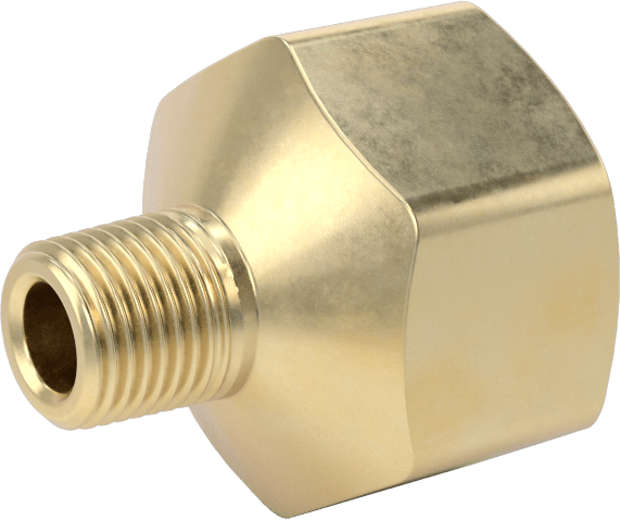Yüksek Basınçlı Pirinç Boru Bağlantı Elemanı, Adaptör, 1/2 NPT Dişi x 1/8 NPT Erkek