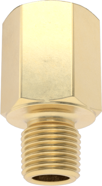Yüksek Basınçlı Pirinç Boru Bağlantı Elemanı, Düz Adaptör, 1/8 NPTF Dişi x 1/8 BSPT Erkek