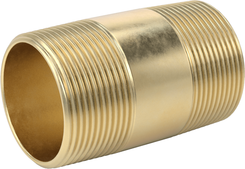 Yüksek Basınçlı Pirinç Boru Bağlantı Elemanı, Nipple, Her İki Ucu Dişli, 1-1/2 Boru Boyutu, 3" Uzunluk