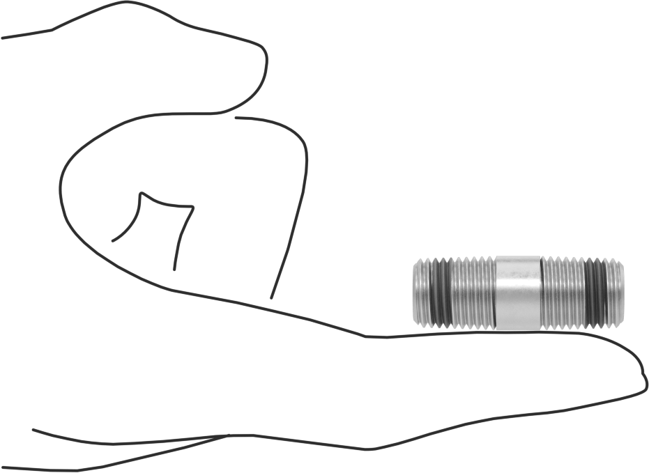 Yüksek Basınçlı Pirinç Boru Bağlantı Elemanı, Sızdırmazlık Maddeli Nipel, Uçlarda Dişli, 1/4 NPT, 1-1/2" Uzunluk