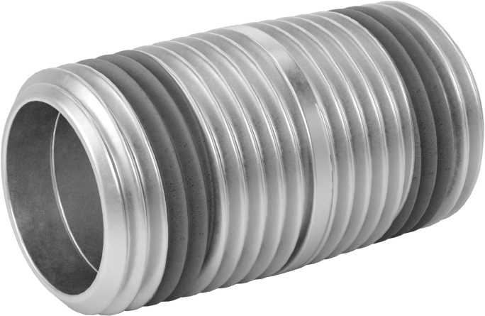 Yüksek Basınçlı Pirinç Boru Bağlantı Elemanı, Sızdırmazlık Maddeli Nipel, Uçlarda Dişli, 1/2 NPT, 1-1/2" Uzunluk