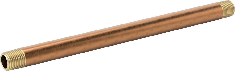 Yüksek Basınçlı Pirinç Boru Bağlantı Elemanı, Nipple, Her İki Ucu Dişli, 1/8 Boru Boyutu, 6 inç Uzunluk