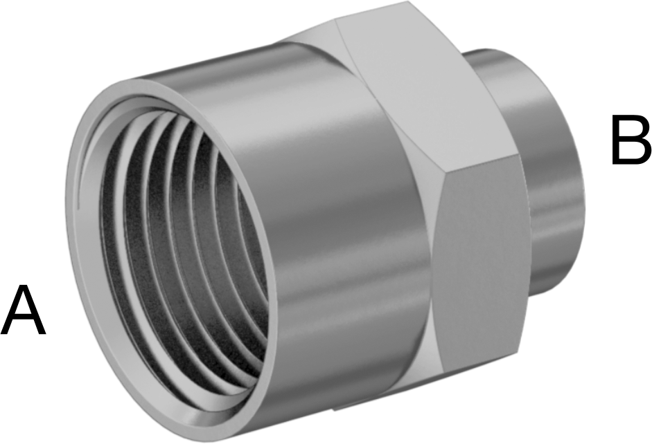 Yüksek Basınçlı Pirinç Boru Bağlantı Elemanı, Düz Redüktör, 3/8 x 1/8 NPT Dişi