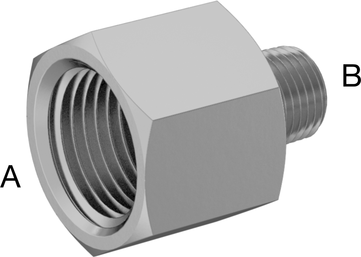 Yüksek Basınçlı Pirinç Boru Bağlantı Elemanı, Redüksiyon Adaptörü, 3/8 NPT Dişi x 1/8 NPT Erkek