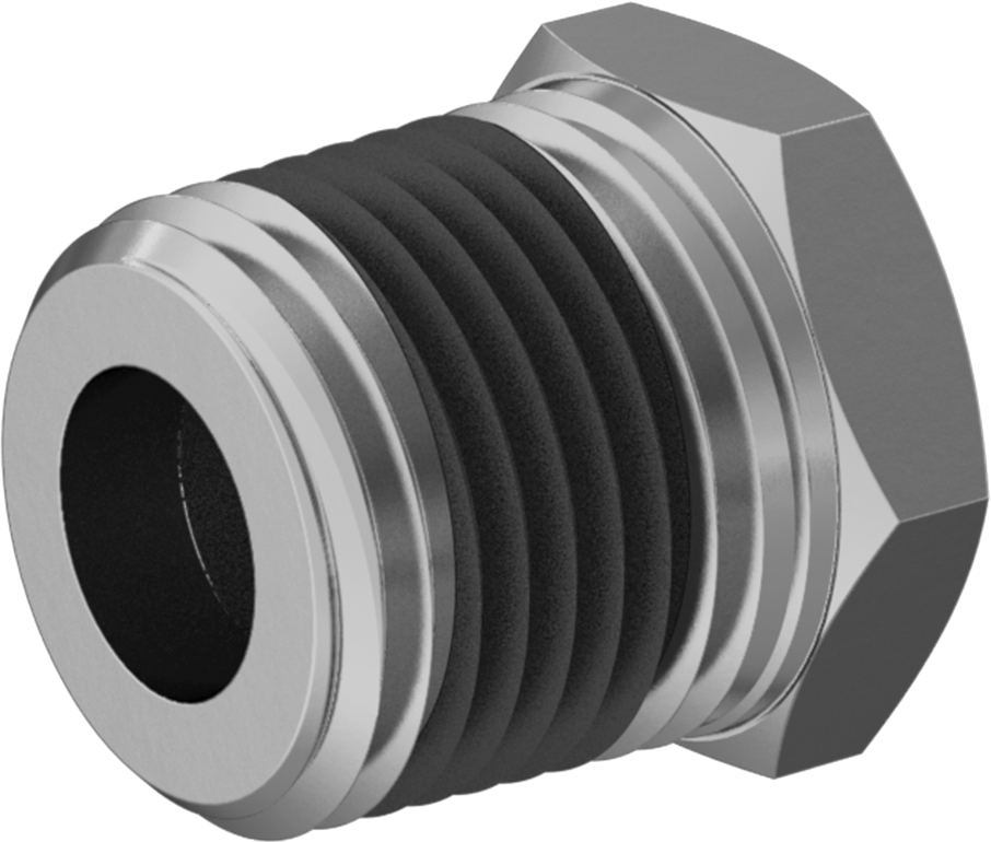 Yüksek Basınçlı Pirinç Boru Bağlantı Elemanı, Sızdırmazlık Maddeli, Burç Adaptörü, 3/8 Erkek x 1/8 Dişi NPT