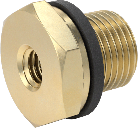 Yüksek Basınçlı Pirinç Boru Bağlantı Elemanı, Adaptör, Altıgen ve Conta, 1/8 BSPP Erkek x M5 x 0,8 mm Dişi