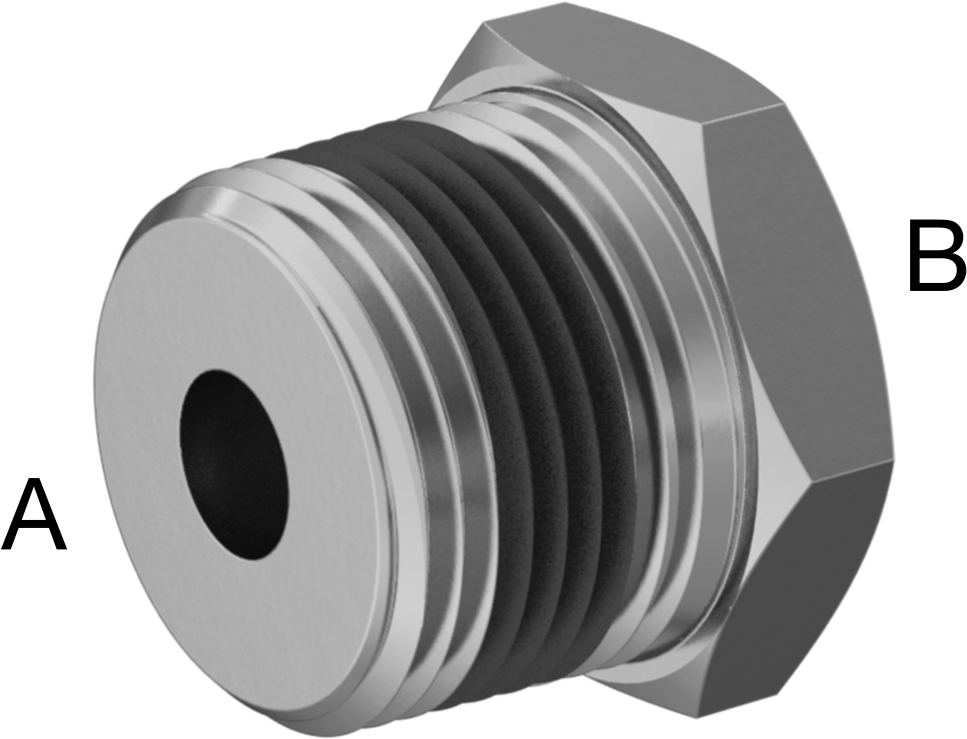 Yüksek Basınçlı Pirinç Boru Bağlantı Elemanı, Sızdırmazlık Maddeli, Burç Adaptörü, 3/4 Erkek x 1/8 Dişi NPT