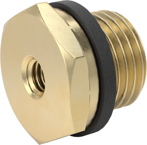 Yüksek Basınçlı Pirinç Boru Bağlantı Elemanı, Adaptör, Altıgen ve Conta, 1/4 BSPP Erkek x M5 x 0,8 mm Dişi