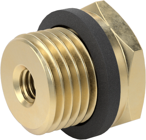 Yüksek Basınçlı Pirinç Boru Bağlantı Elemanı, Adaptör, Altıgen ve Conta, 1/4 BSPP Erkek x M5 x 0,8 mm Dişi