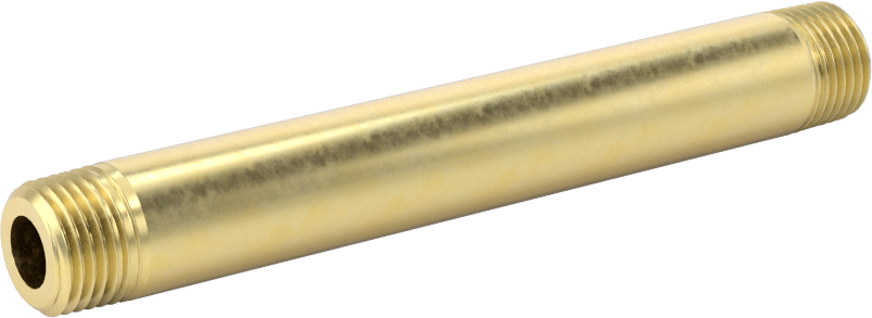 Yüksek Basınçlı Pirinç Boru Bağlantı Elemanı, Nipple, Her İki Ucu Dişli, 1/8 Boru Boyutu, 3" Uzunluk
