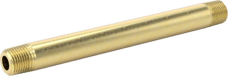 Yüksek Basınçlı Pirinç Boru Bağlantı Elemanı, Nipple, Her İki Ucu Dişli, 1/8 Boru Boyutu, 4" Uzunluk