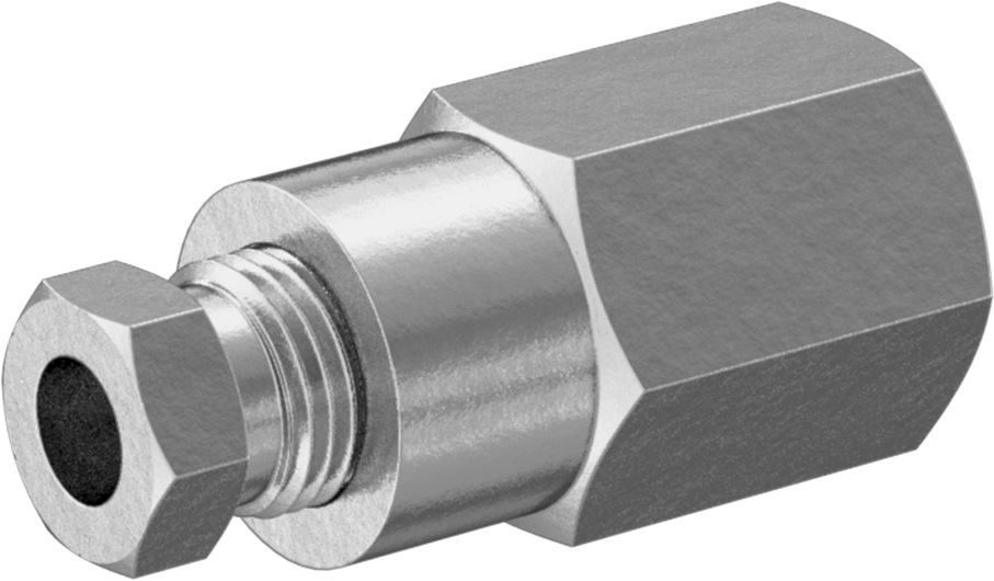 Hızlı Montajlı Sıkıştırma Bağlantı Elemanı, Bakır Boru için, Adaptör, 1/4" Boru x 1/4 NPTF Dişi