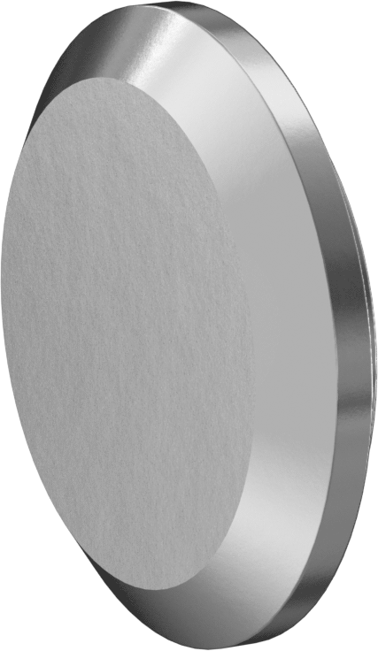 Ekstra Destekli Hızlı Kelepçeli Boru Bağlantısı, Yüksek Parlaklık, Sıhhi, 1-1/2" Dış Çaplı Boru için Erkek Kapak