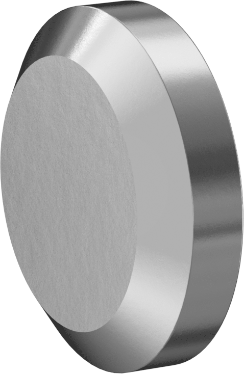 Ekstra Destekli Hızlı Kelepçeli Boru Bağlantısı, Yüksek Parlaklık, Sıhhi, 1-1/2" Dış Çaplı Boru için Dişi Kapak