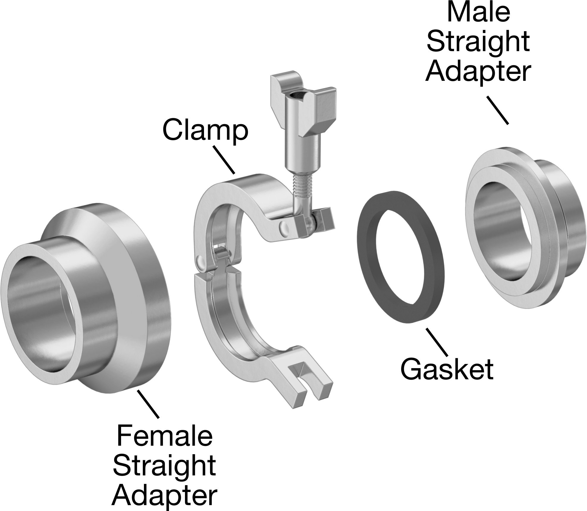 Extra-Support Quick-Clamp × Butt Weld Adapters