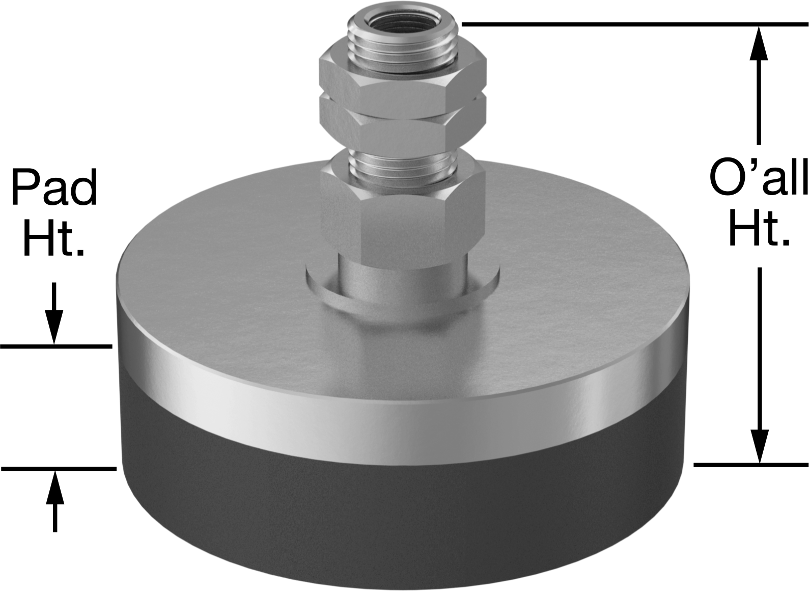 Vacuum Pad with Female Threaded Top Air Connection