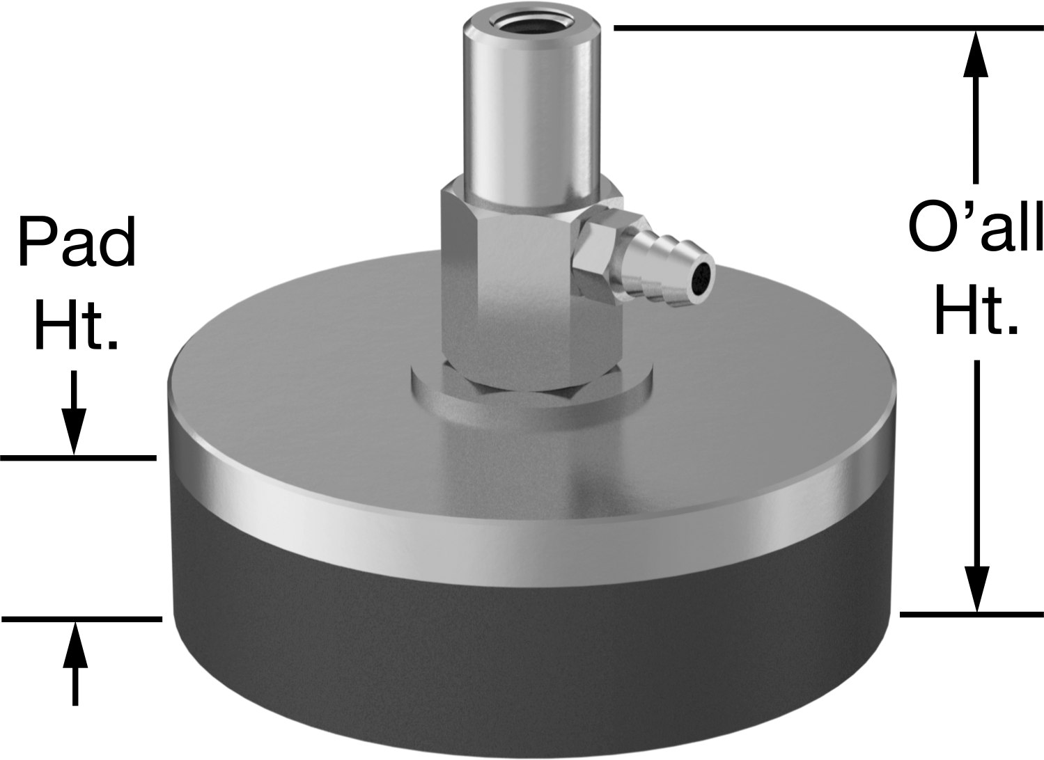 Vacuum Pad with Male Barbed Side Air Connection