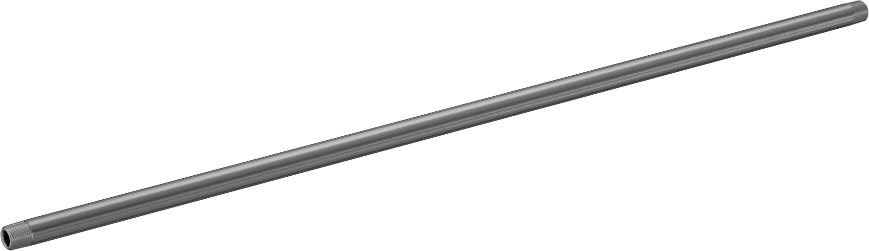 Kalın Cidarlı Pirinç Boru, Her İki Ucu Dişli, 1/2 NPT, 36" Uzunluk