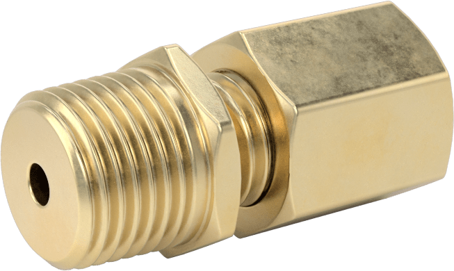 Hava ve Su için Pirinç Sıkıştırma Tüp Bağlantısı, Adaptör, 1/8" Boru Dış Çapı x 1/8 NPTF Erkek için