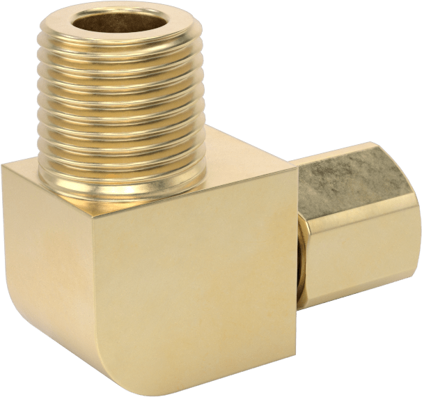 Hava ve Su için Pirinç Sıkıştırma Tüp Bağlantısı, Dirsek adaptörü, 1/8" Boru Dış Çapı x 1/8 NPTF Erkek için