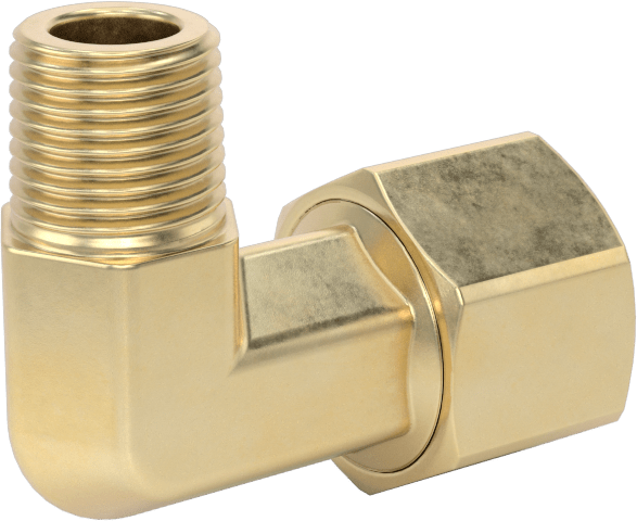 Hava ve Su için Pirinç Sıkıştırma Tüp Bağlantısı, Dirsek adaptörü, 3/8" Boru Dış Çapı x 1/8 NPTF Erkek için